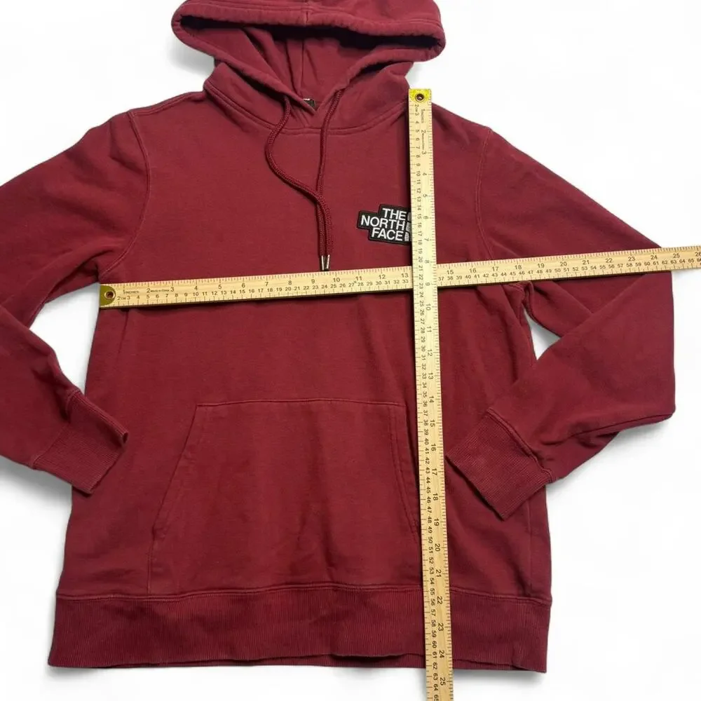 The North Face Red Hoodie Womens Medium Pullover Logo Casual